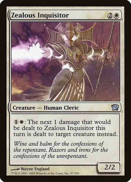 Zealous Inquisitor, Magic card 9ED 57★ — Ninth Edition set