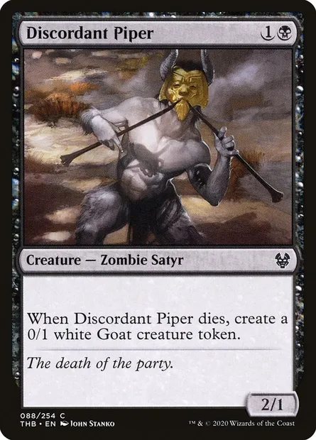 Discordant Piper, Magic card THB 88 — Theros Beyond Death set