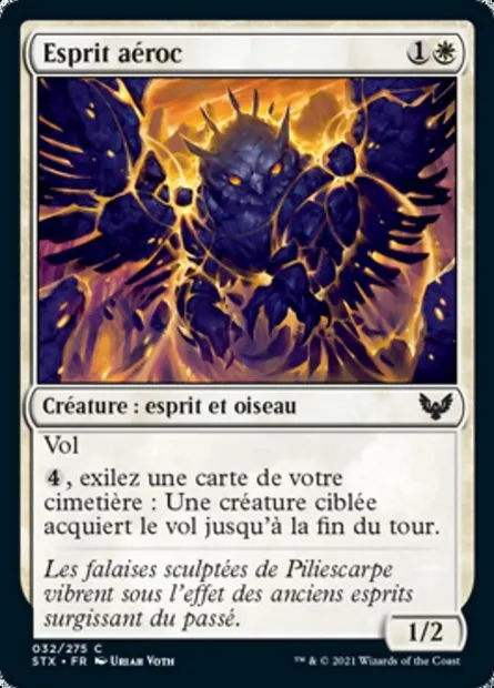 Esprit aéroc, carte Magic STX 32 — extension Strixhaven: l'Académie des Mages