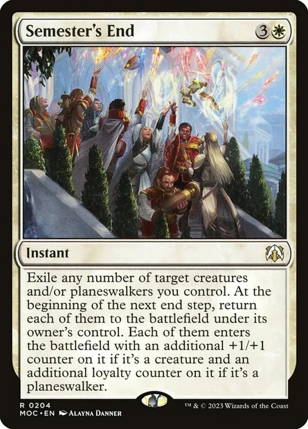 Semester's End, Magic card MOC 204 — March of the Machine Commander set