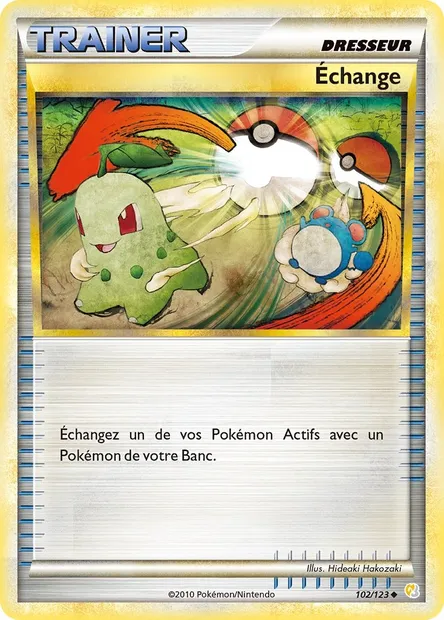 Échange, carte Pokémon HS 102 — extension HeartGold SoulSilver