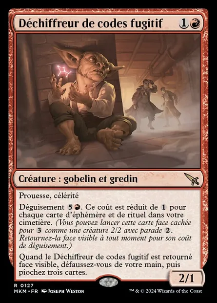 Déchiffreur de codes fugitif, carte Magic MKM 127 — extension Murders at Karlov Manor