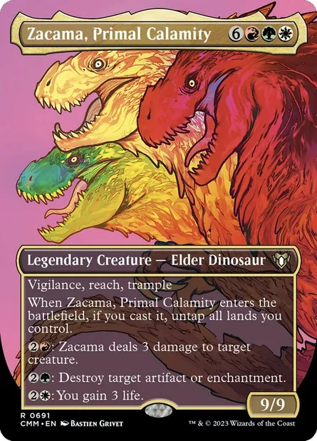 Zacama, Primal Calamity, Magic card CMM 691 — Commander Masters set