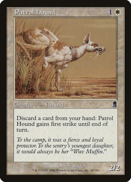 Patrol Hound, Magic card ODY 38 — Odyssey set