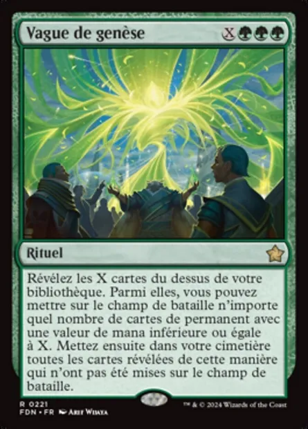 Vague de genèse, carte Magic FDN 221 — extension Foundations