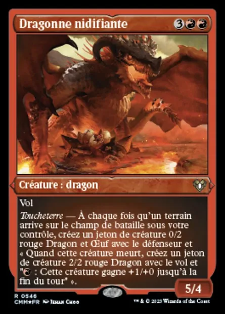 Dragonne nidifiante, carte Magic CMM 546 — extension Commander Masters