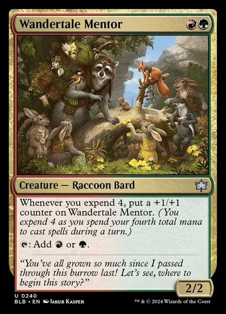 Wandertale Mentor, Magic card BLB 240 — Bloomburrow set