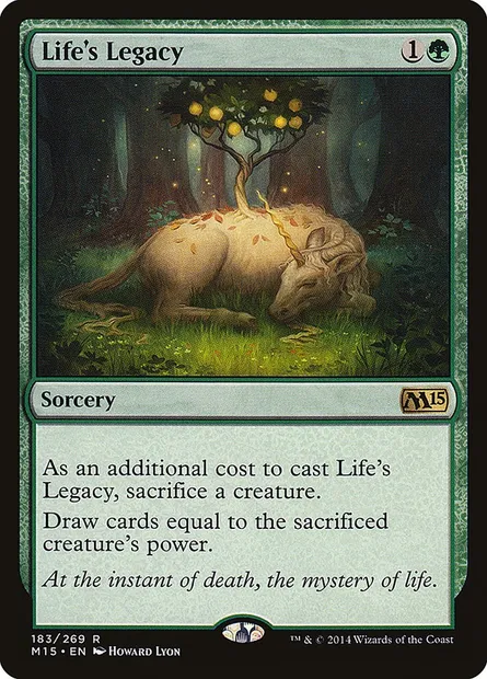 Life's Legacy, Magic card M15 183 — Magic 2015 set
