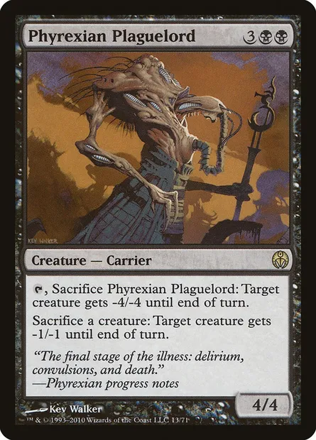 Seigneur de la peste phyrexian, carte Magic DDE 13 — extension Duel Decks: Phyrexia vs. the Coalition