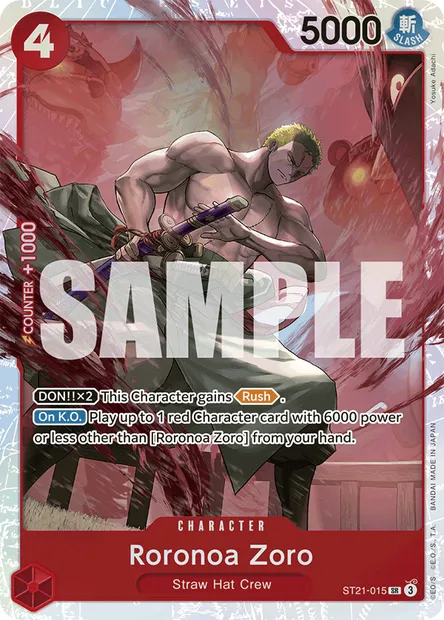 Roronoa Zoro, One Piece card ST21-015 — GEAR5 set