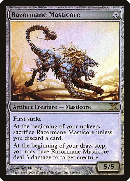 Razormane Masticore, Magic card 10E 340★ — Tenth Edition set