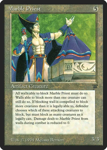 Marble Priest, Magic card LEG 286 — Legends set