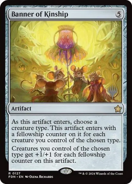 Étendard de parenté, carte Magic PFDN 127p — extension Foundations Promos