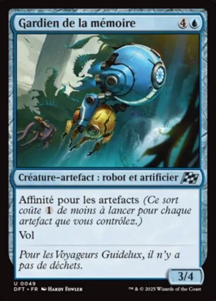 Gardien de la mémoire, carte Magic DFT 49 — extension Aetherdrift