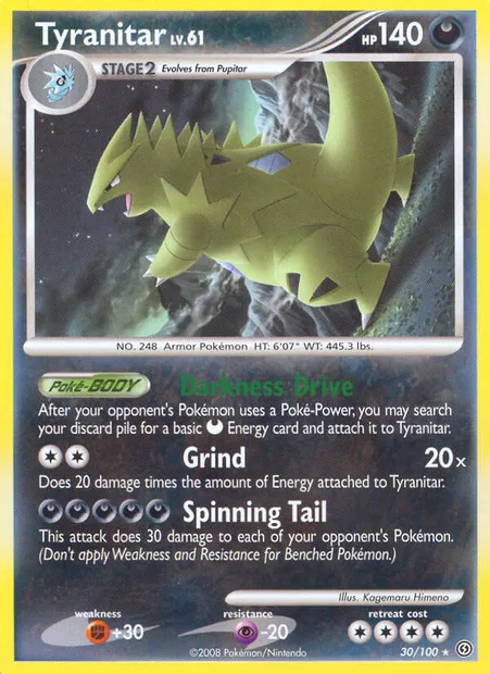 Tyranitar, Pokémon card SF 30 — Stormfront set