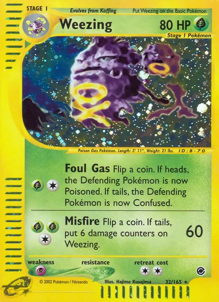 Weezing, Pokémon card EX 32 — Expedition Base Set set