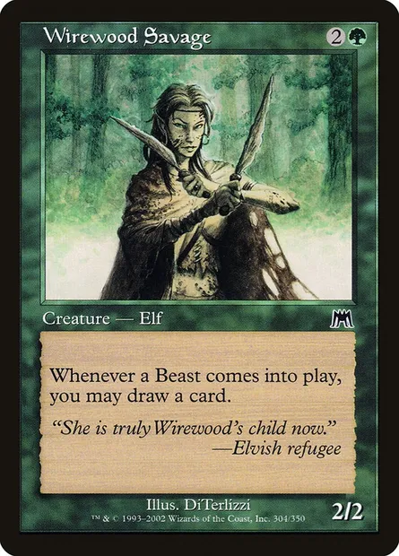 Wirewood Savage, Magic card ONS 304 — Onslaught set