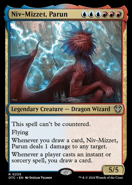 Niv-Mizzet, Parun, Magic card OTC 235 — Outlaws of Thunder Junction Commander set