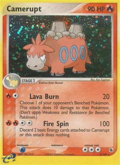 Camerupt, Pokémon card RS 4 — Ruby & Sapphire set