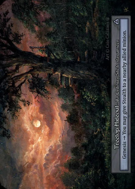 Treetop Hideout, carte Sorcery ATH 221 — extension Arthurian Legends