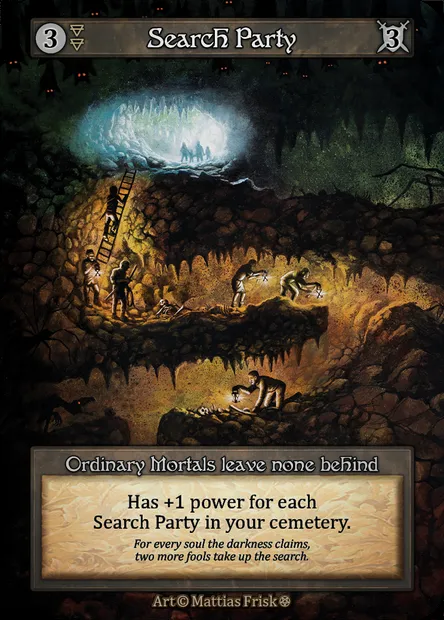 Search Party, Sorcery card GOT 165 — Gothic set