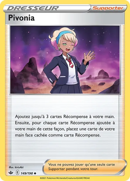 Pivonia, carte Pokémon CRE 149 — extension Règne de Glace