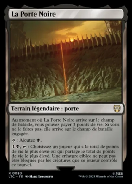 La Porte Noire, carte Magic LTC 80 — extension Tales of Middle-earth Commander