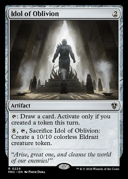 Idol of Oblivion, Magic card MKC 229 — Murders at Karlov Manor Commander set