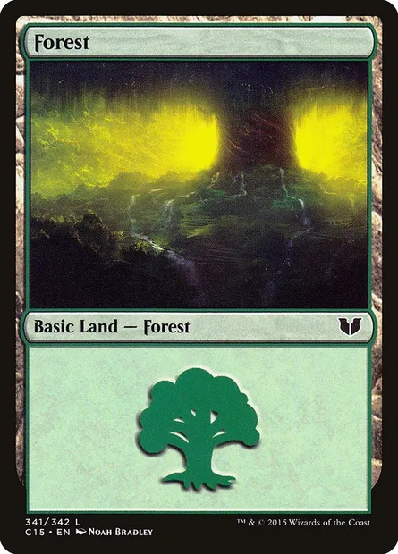 Forest, Magic card C15 341 — Commander 2015 set