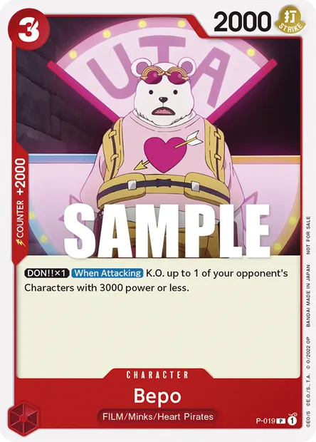 Bepo, One Piece card P-019 — Promotion card set