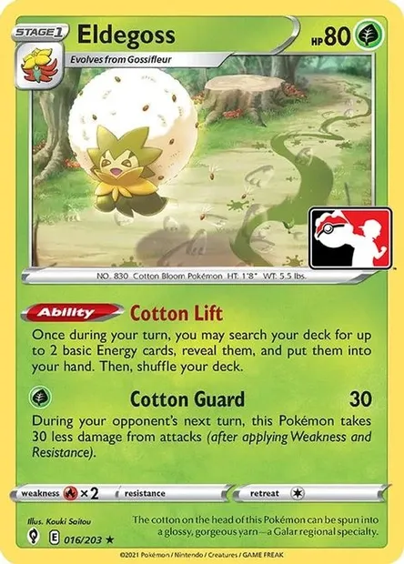 Eldegoss, Pokémon card PPS 016 — Play! Pokémon Prize Pack Series set
