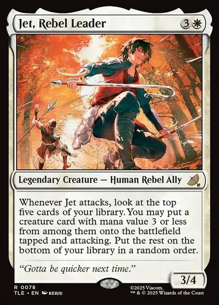 Jet, Rebel Leader, Magic card TLE 78 — Avatar: The Last Airbender Eternal set