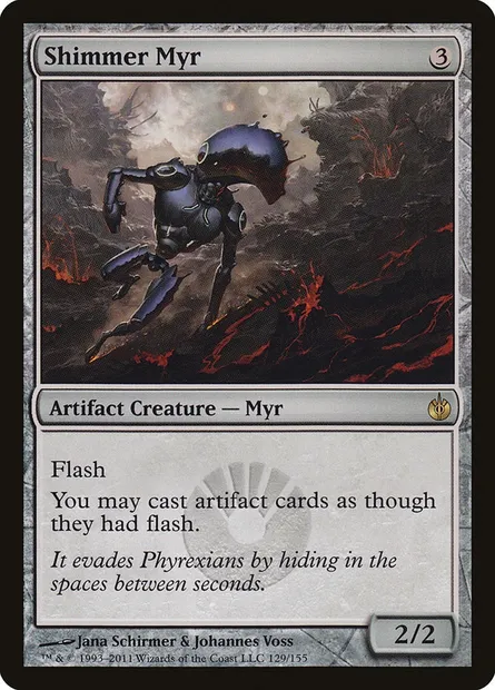 Shimmer Myr, Magic card MBS 129 — Mirrodin Besieged set