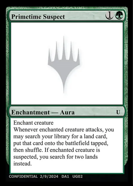 Primetime Suspect, Magic card UNK UG02a — Unknown Event set