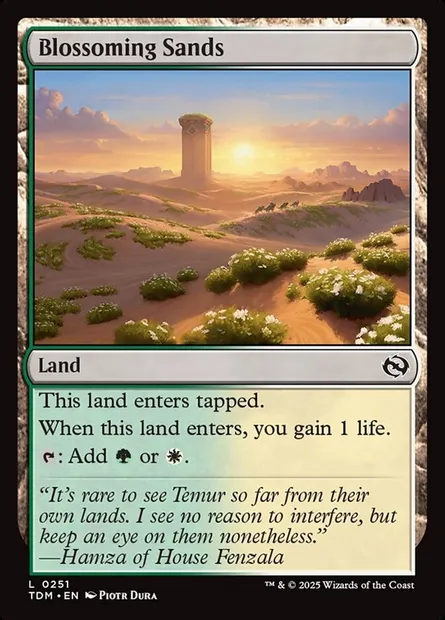 Blossoming Sands, Magic card TDM 251 — Tarkir: Dragonstorm set