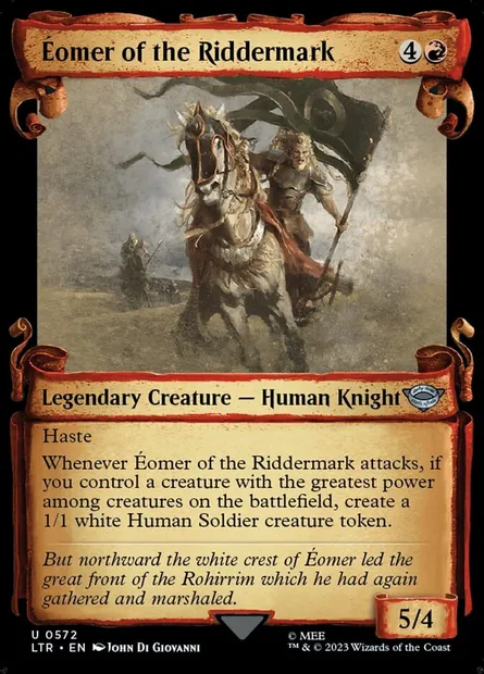 Éomer du Riddermark, carte Magic LTR 572 — extension Le Seigneur des Anneaux : chroniques de la Terre du Milieu