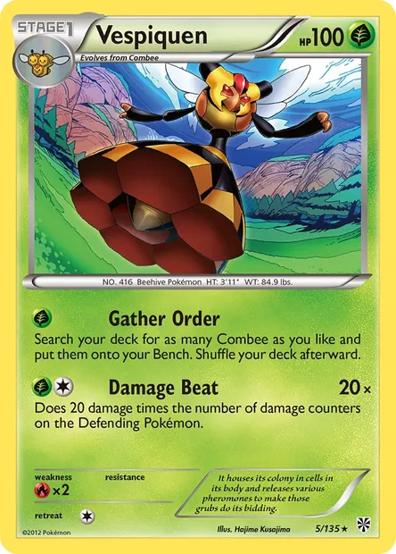 Vespiquen, Pokémon card PLS 5 — Plasma Storm set