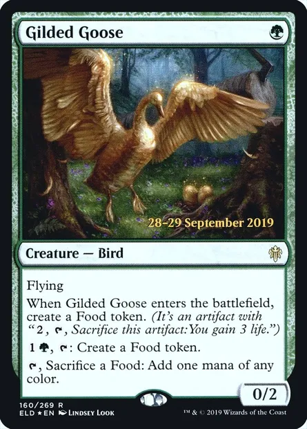 Gilded Goose, Magic card PELD 160s — Throne of Eldraine Promos set
