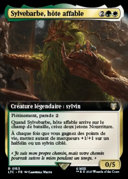 Sylvebarbe, hôte affable, carte Magic LTC 153 — extension Tales of Middle-earth Commander
