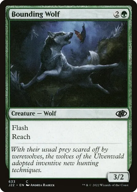 Bounding Wolf, Magic card J22 633 — Jumpstart 2022 set
