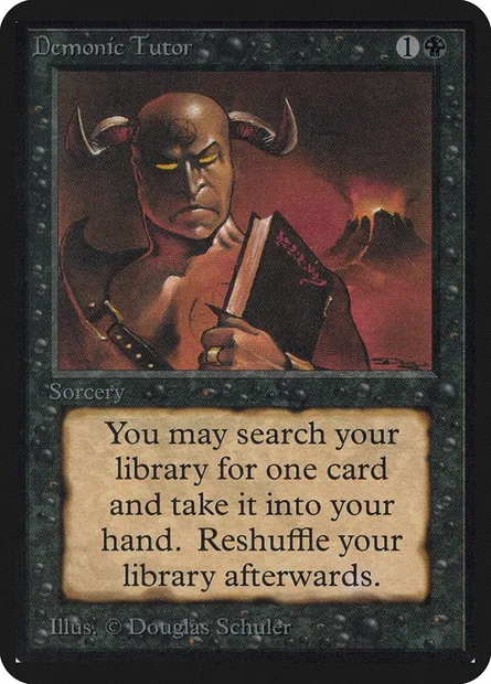 Demonic Tutor, Magic card LEA 104 — Limited Edition Alpha set