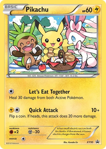 Pikachu, Pokémon card XY 95 — XY Black Star Promos set