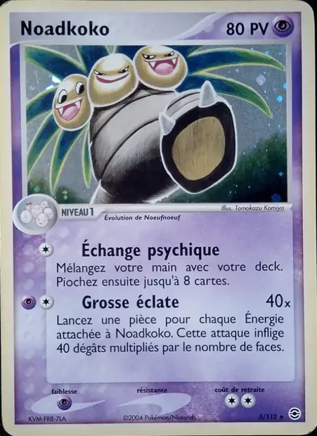 Noadkoko, carte Pokémon RG 5 — extension EX Rouge Feu & Vert Feuille