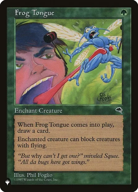 Frog Tongue, Magic card PLST TMP-228 — The List set