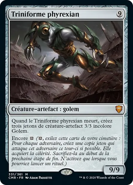 Triniforme phyrexian, carte Magic CMR 331 — extension Commander Legends