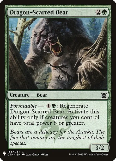 Dragon-Scarred Bear, Magic card PLST DTK-183 — The List set
