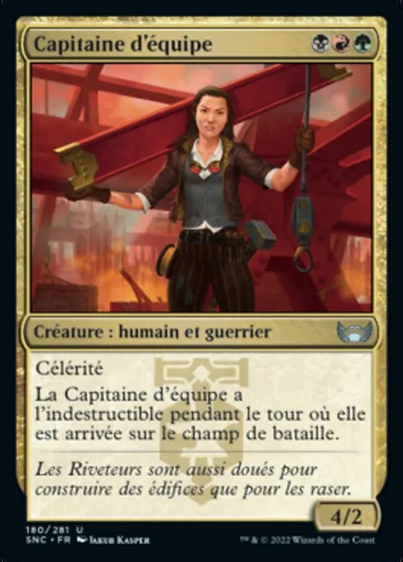 Capitaine d'équipe, carte Magic SNC 180 — extension Les rues de la Nouvelle-Capenna