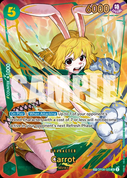 Carrot, One Piece card OP08-023 — TWO LEGENDS set