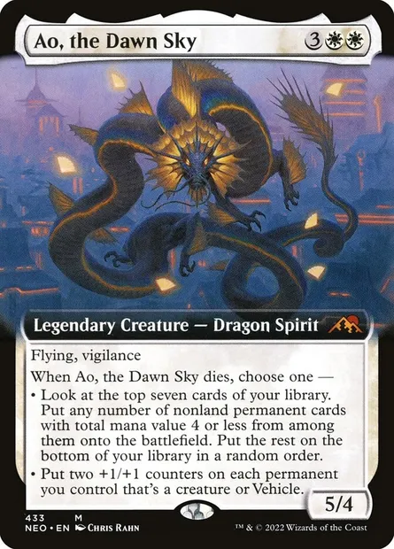 Ao, the Dawn Sky, Magic card NEO 433 — Kamigawa: Neon Dynasty set
