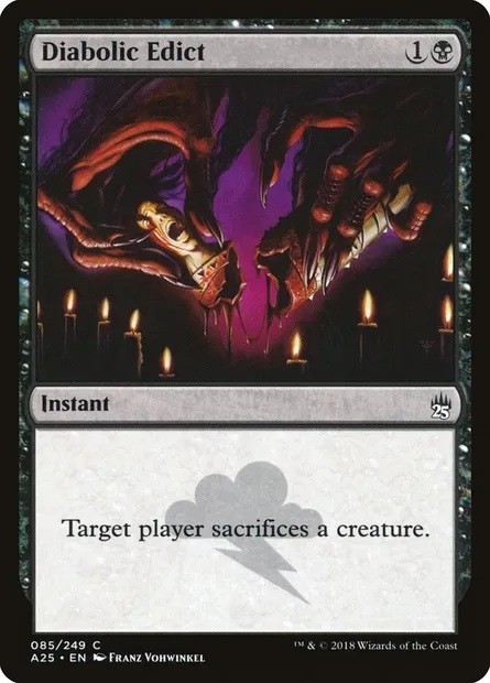 Diabolic Edict, Magic card A25 85 — Masters 25 set